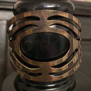 Vintage lot of 2 brass & silver Cuff metal Bracelet/bangles